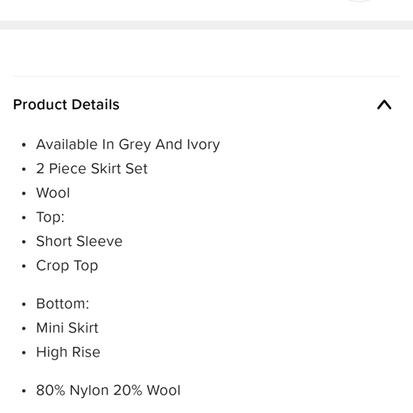 Fashion Nova Wool You Take Me There Gray Sweater Skirt Set M - Picture 9 of 9